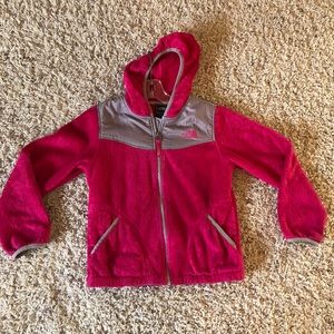 Pink kids north face jacket